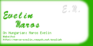 evelin maros business card